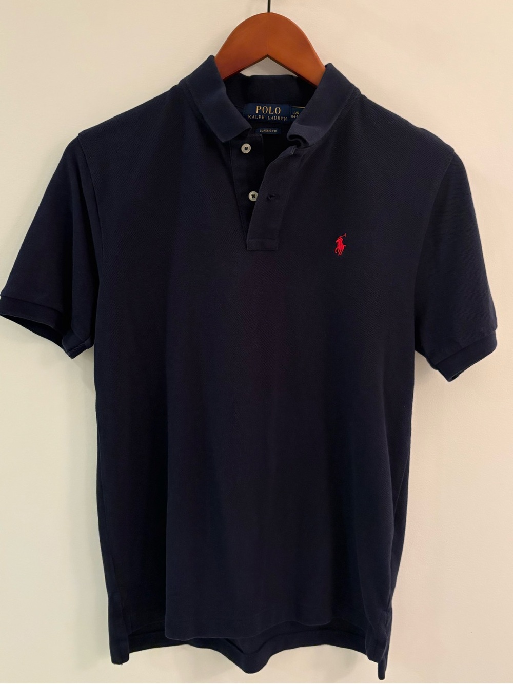 Polo by Ralph Lauren Boys Navy Polo Shirt with Red Logo